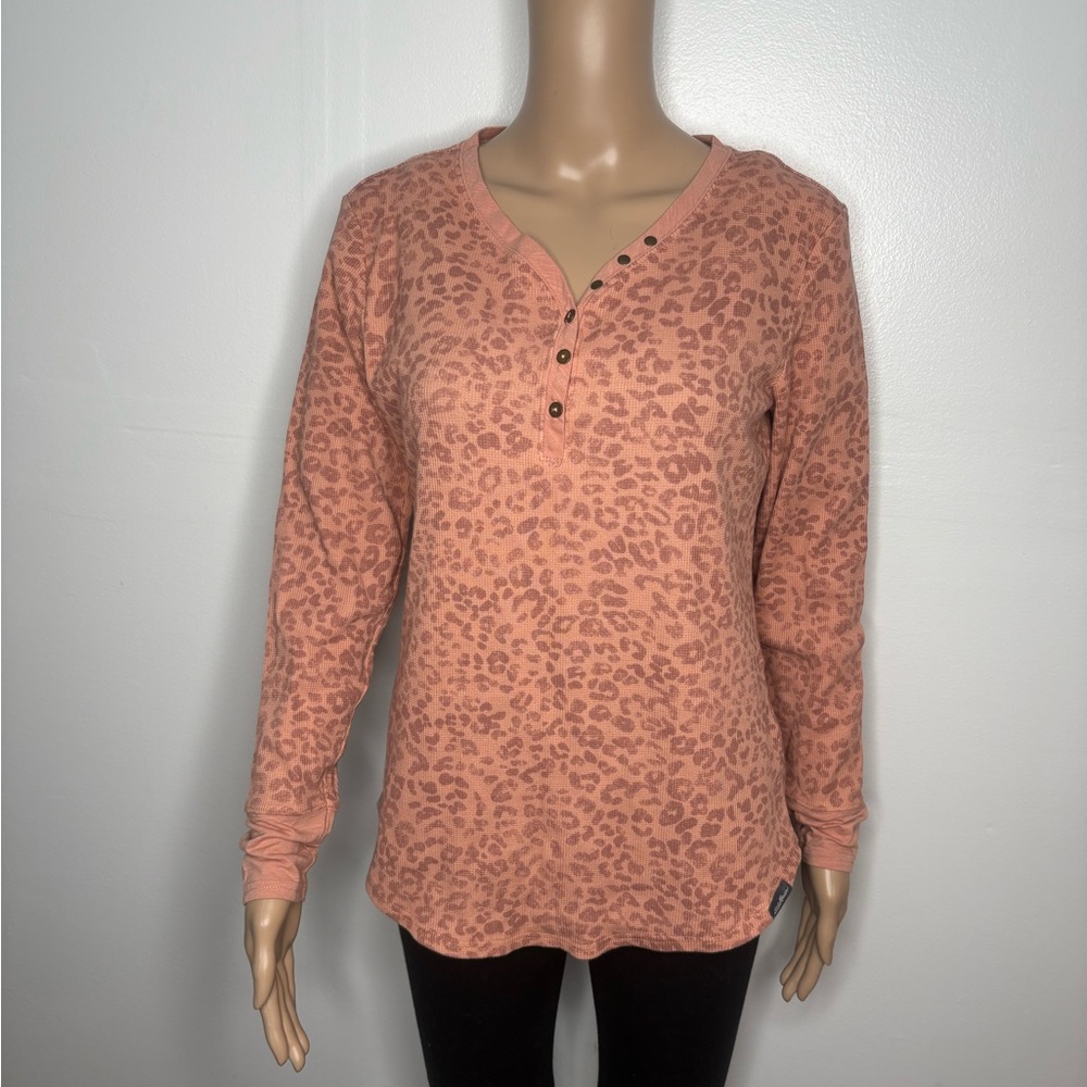 Eddie Bauer Pink Leopard Print Women's Top
